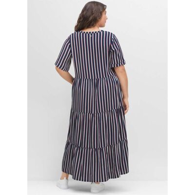 Maxi-jurk 40 nachtblauw gestreept Dames Maxi-jurk 40 nachtblauw gestreept Dames