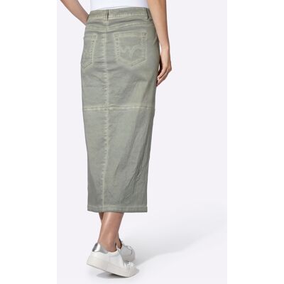 Geweven rok 34 kaki Dames Geweven rok 34 kaki Dames