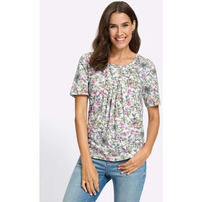Shirt met print 36 ecru/kaki geprint Dames Shirt met print 36 ecru/kaki geprint Dames