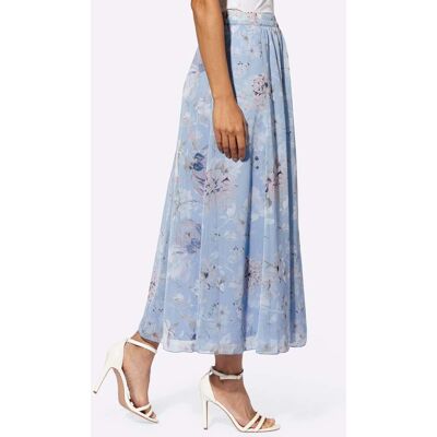 Geweven rok 36 blauw/ecru bedrukt Dames Geweven rok 36 blauw/ecru bedrukt Dames