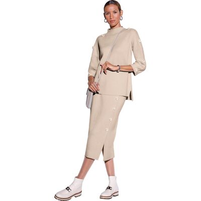 Tricot rok 36 zand Dames Tricot rok 36 zand Dames