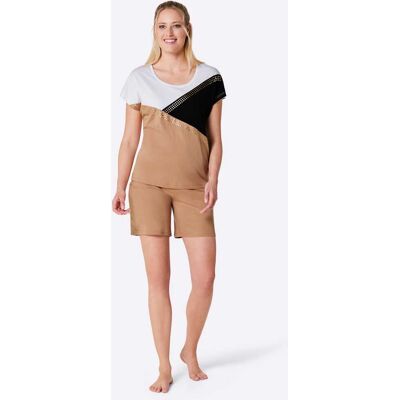 Shorty's 36/38 camel/zwart + ecru/camel Dames Shorty's 36/38 camel/zwart + ecru/camel Dames