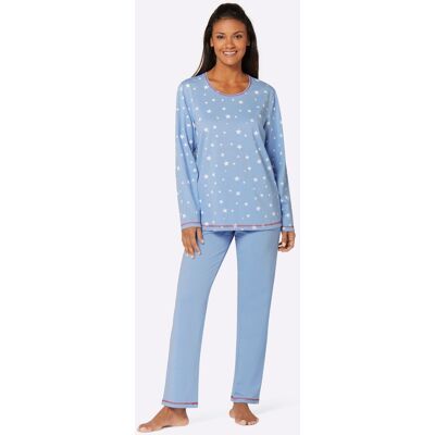 Pyjama's 36/38 blauw geprint + blauw Dames Pyjama's 36/38 blauw geprint + blauw Dames