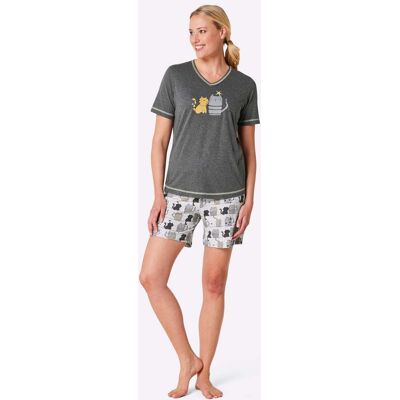 Shortama 36/38 antraciet/grijs geprint Dames Shortama 36/38 antraciet/grijs geprint Dames