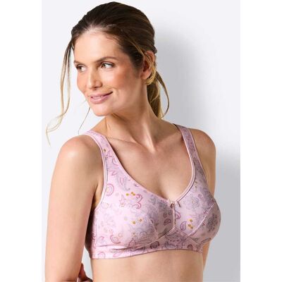 Comfortbeha zonder beugel 100A lichtroze bedrukt Dames Comfortbeha zonder beugel 100A lichtroze bedrukt Dames