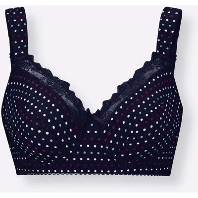 Comfortbeha zonder beugel 100B marine geprint Dames Comfortbeha zonder beugel 100B marine geprint Dames