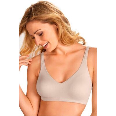 Comfortbeha zonder beugel 75B/C/D wit + poudre Dames Comfortbeha zonder beugel 75B/C/D wit + poudre Dames