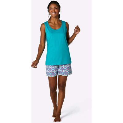 Shortama 36/38 turquoise/mint bedrukt Dames Shortama 36/38 turquoise/mint bedrukt Dames