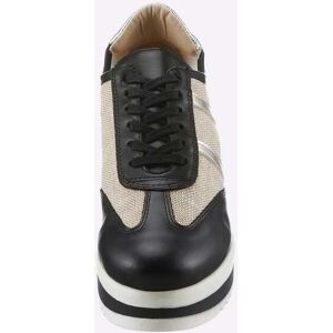 Veterschoen 35 zwart/zand Dames Veterschoen 35 zwart/zand Dames