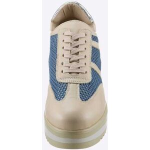 Veterschoen 35 beige/blauw Dames Veterschoen 35 beige/blauw Dames