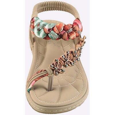 sandalen 36 beige/bont Dames sandalen 36 beige/bont Dames