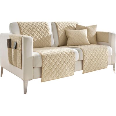 Woonserie 50x200 cm - Fauteuil- of bankbeschermer beige unisex Woonserie 50x200 cm - Fauteuil- of bankbeschermer beige unisex