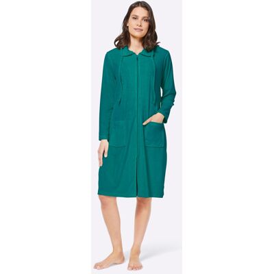 PLANTIER Groene lichte terry badjas - Bademantel PLANTIER Groene lichte terry badjas - Bademantel