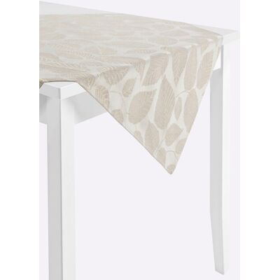 Tafelkleed 85x85 cm - Tafelkleed wit/beige unisex Tafelkleed 85x85 cm - Tafelkleed wit/beige unisex