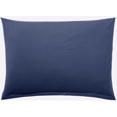 Estella Jersey Kussenhoes - Donkerblauw - Met strikjes Estella Jersey Kussenhoes - Donkerblauw - Met strikjes
