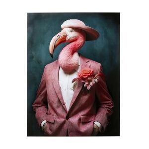 KARE DESIGN Glas Schilderij Mister Flamingo 120x160cm