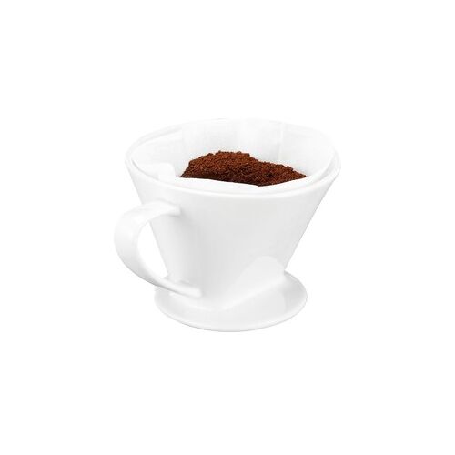 Decopatent® Koffiefilter Porselein - Maat 4 - Koffie filter porselein - Koffiefilter permanent - Koffiefilterhouder - Verse Koffie