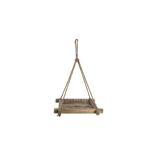 Clayre & Eef Plantenhanger  36x36 cm Bruin Hout Hangpot