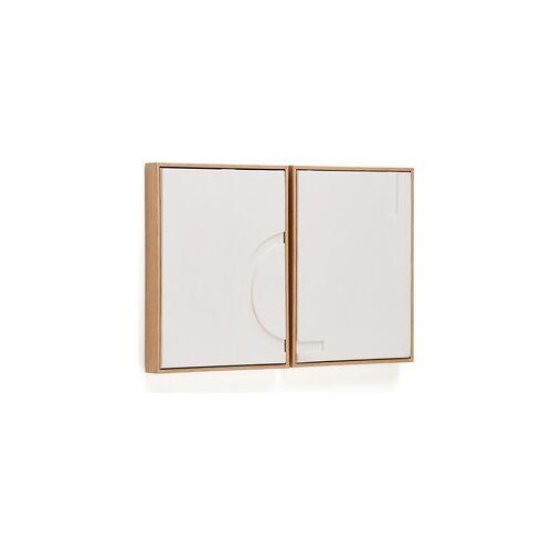 Kave Home - Set Sefri van 2 witte schilderijen 30 x 40 cm