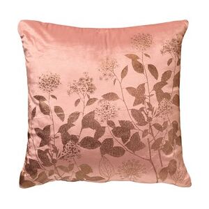 Dutch Decor ROSALIE - Sierkussen 45x45 cm - velvet - bloemen en blaadjes - Muted Clay - roze - Dutch Decor