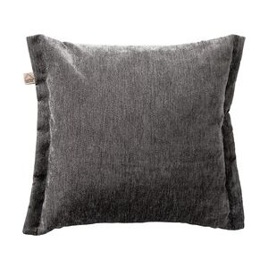 Dutch Decor LEWIS - Kussenhoes 45x45 cm - fluweel - met sierrand - Charcoal Gray - antraciet - Dutch Decor