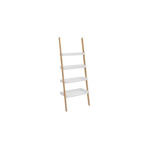 Decopatent® Ladderrek bamboe hout - Houten decoratie ladder - Open ladderkast - Ladder rek - Plantentrap - Boekenkast - Traprek