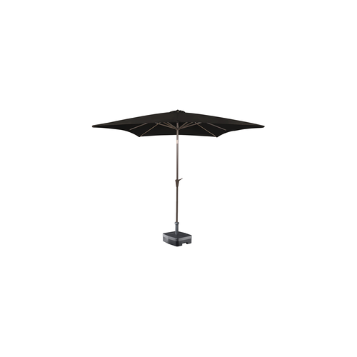 Kopu® Malaga Parasol Vierkant 200x200 cm met Knikarm - Zwart