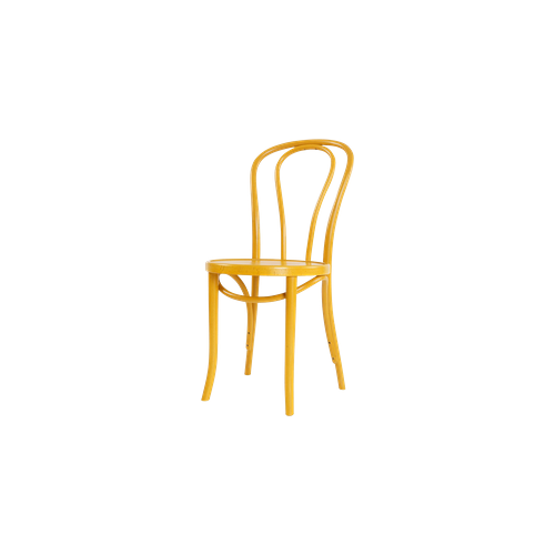 Fameg Vienna Thonet No. 18 houten bistrostoel geel