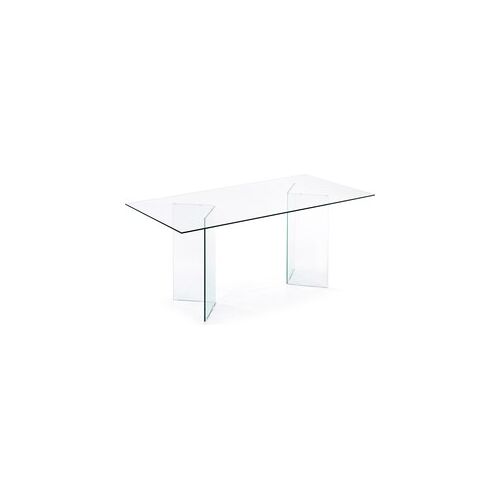 Kave Home - Burano glazen tafel 180 x 90 cm