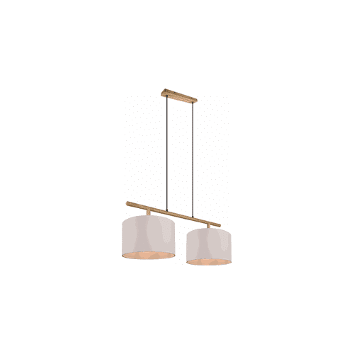 Trio RL- Hanglamp Karbo - Wit - Houten hanglampen - Modern - Woonkamer - Eetkamer