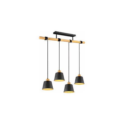 Trio Leuchten RL - Hanglamp Haddis - Zwart - Moderne hanglampen - Eetkamer - Woonkamer