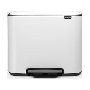 Brabantia Bo Pedal Bin, with 3 Inner Buckets, 3 x 11 litres - White