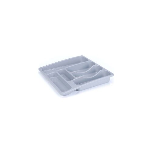 Decopatent® Besteklade - 6 Vakken - Bestekbak - Kunstof - Bestekbakken - Keukenla bestek organizer - 39.2 x 37.9 x 6.2 Cm - Grijs