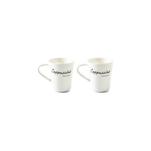 Riviera Maison Classic Cappuccino Mug - Cappuccino Kopjes - Porselein Mokken set van 2 - 200 ml