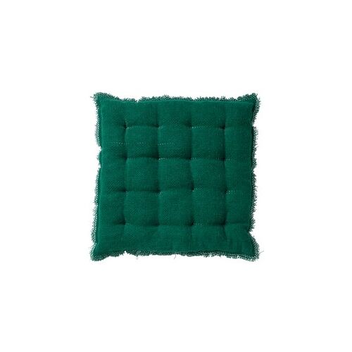 Dutch Decor BURTO - Stoelkussen 40x40 cm - gewassen katoen - Galapagos Green - groen