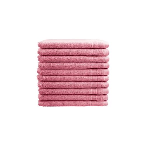 Merkloos OUTLET BADTEXTIEL - set van 10 - washand 16x21 - roze