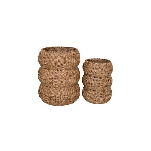 House Nordic Sarbas Baskets - Baskets in seagrass, nature, round, set of 2