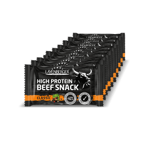 Layenberger LowCarb.one High Protein Beef Snack 10x35g Classic, Overige reep Snacks Gedroogd vlees