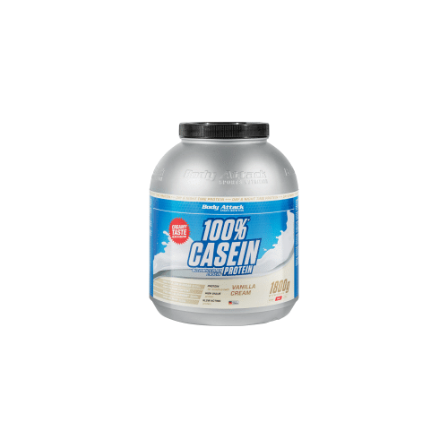 Body Attack 100% Casein Protein 1800g Vanilla Cream, vanille poeder eiwit Caseïne