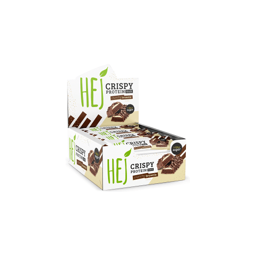 HEJ Natural HEJ Crispy Bar 12x45g Crunchy Brownie, Brownie reep eiwit bars