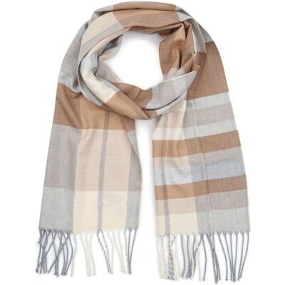 Suitable Sjaal Softfeel Ruiten Beige - Suitable Sjaal Softfeel Ruiten Beige -
