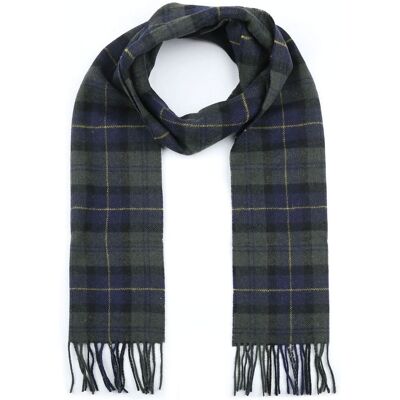 Barbour Sjaal Tartan Lamswol Klassiek Donkergroen - Barbour Sjaal Tartan Lamswol Klassiek Donkergroen -