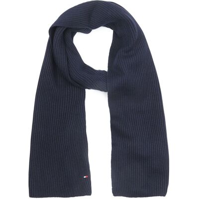 Tommy Hilfiger Rib Sjaal Navy - Tommy Hilfiger Rib Sjaal Navy -