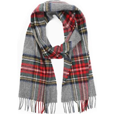 Suitable Sjaal Ruit Merino Wol Grijs Multicolour - Suitable Sjaal Ruit Merino Wol Grijs Multicolour -