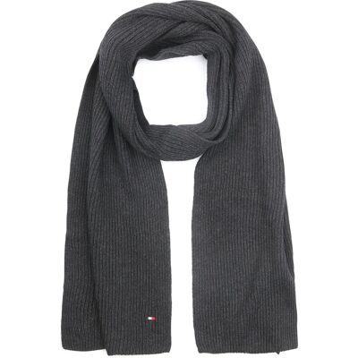 Tommy Hilfiger Rib Sjaal Antraciet - Tommy Hilfiger Rib Sjaal Antraciet -