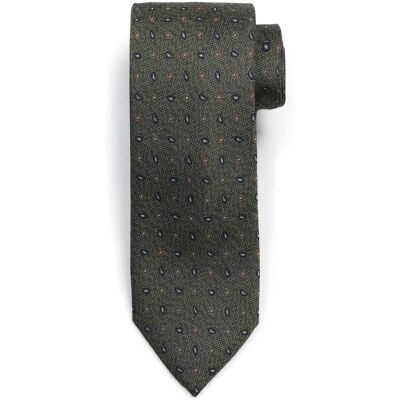 Suitable Stropdas Zijde Small Paisley Olive - Suitable Stropdas Zijde Small Paisley Olive -