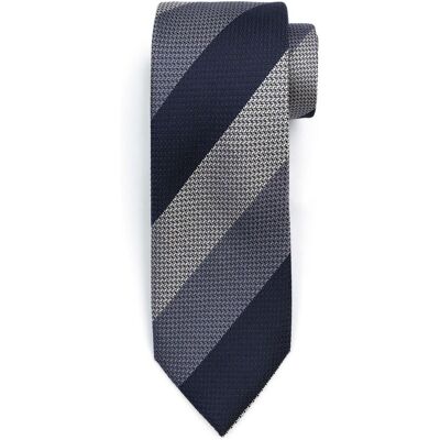 Suitable Stropdas Zijde Wide Stripe Navy - Suitable Stropdas Zijde Wide Stripe Navy -