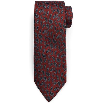 Suitable Stropdas Zijde Paisley Bordeaux - Suitable Stropdas Zijde Paisley Bordeaux -