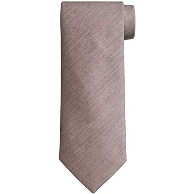 Suitable Zijde Stropdas Melange Bruin - Suitable Zijde Stropdas Melange Bruin -