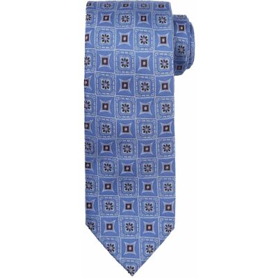 Suitable Stropdas Zijde Print Blauw - Suitable Stropdas Zijde Print Blauw -